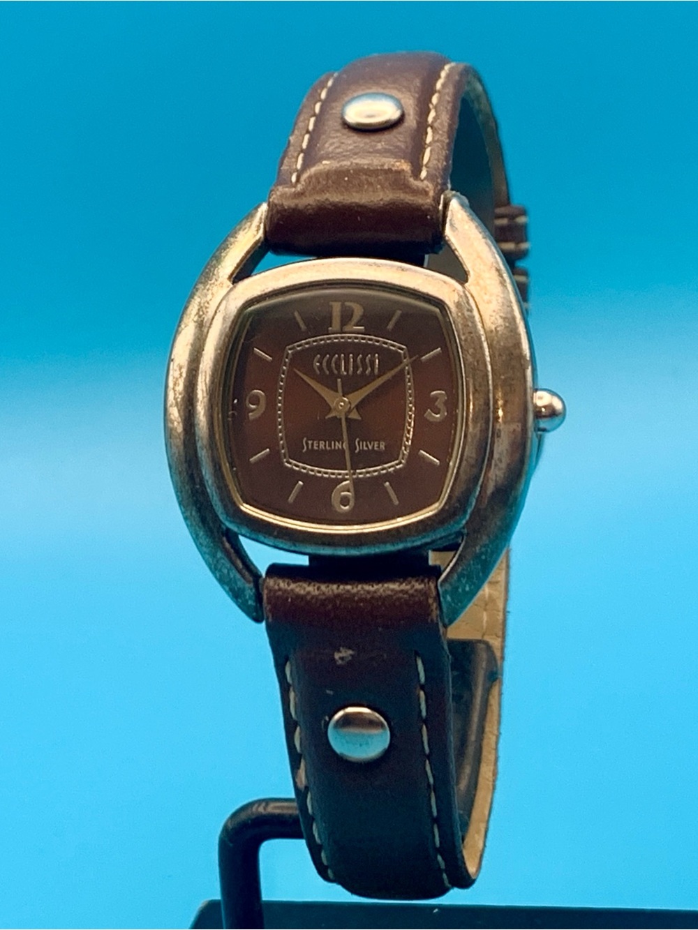 ECCLISSI 23381 Women’s Vntg Watch Sterling Silver Japan Movt Working New Battery